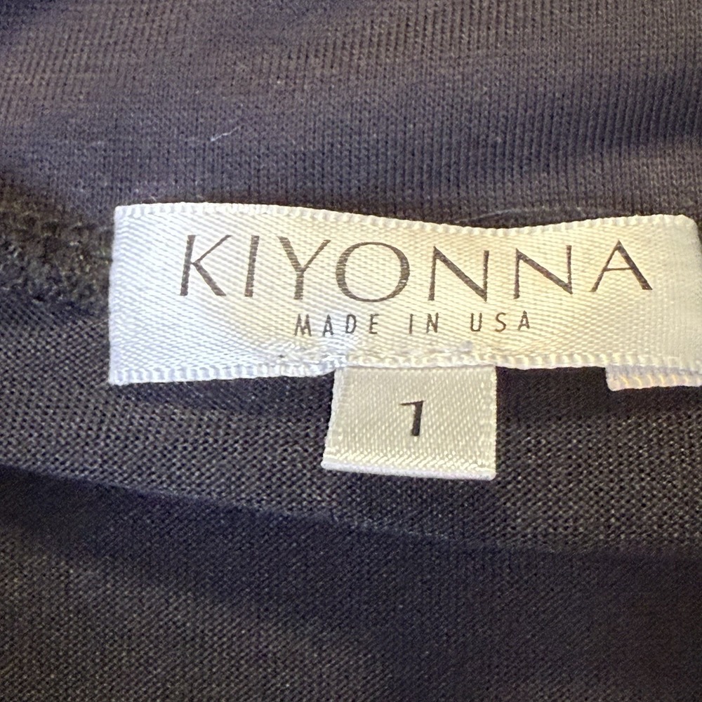 Kiyonna Skirt Womens Size 1/0X Black Ruched Ponte Knit Midi Stretch Lined - Picture 5 of 8